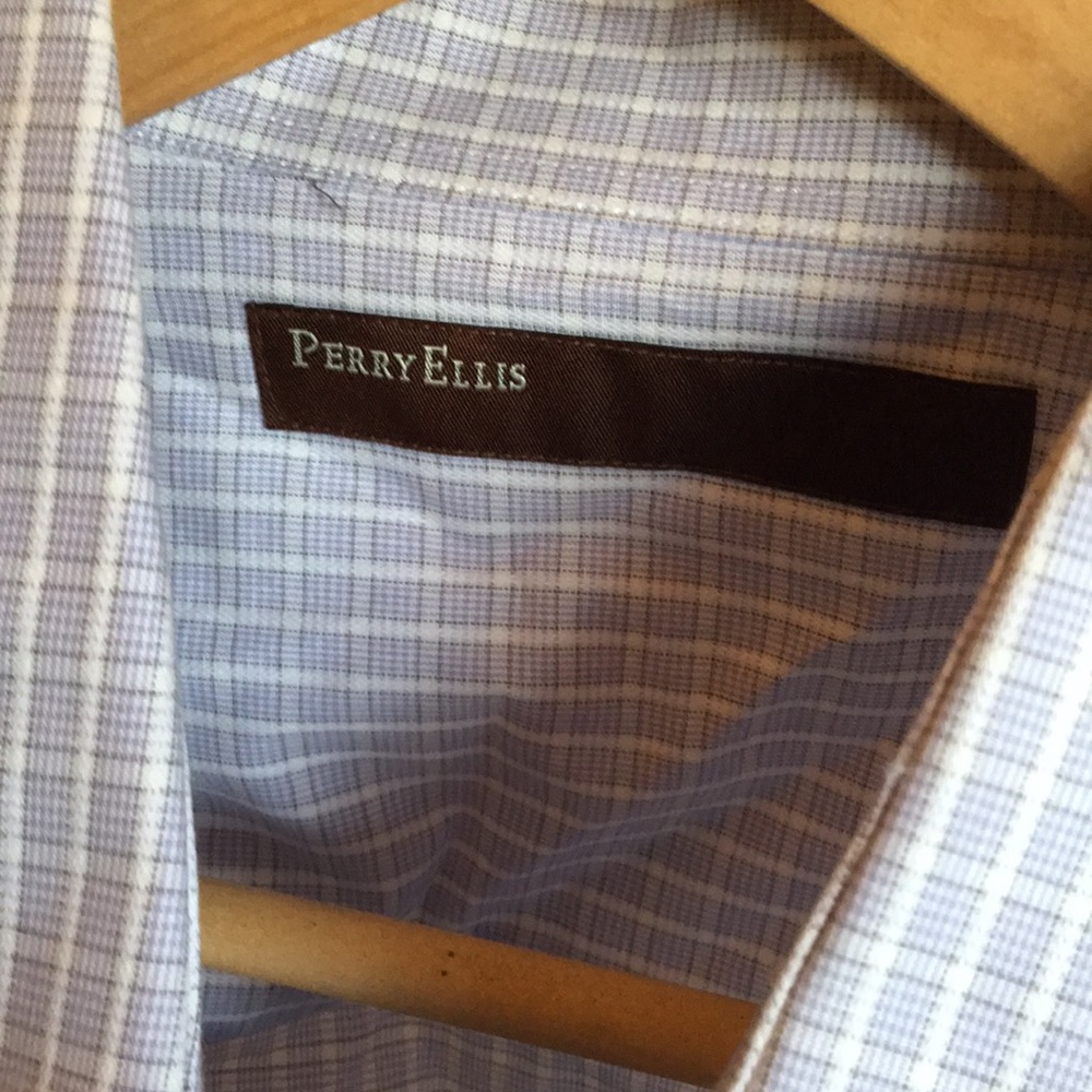 😎 NWT Men’s Perry Ellis dress shirt size L - Picture 3 of 6